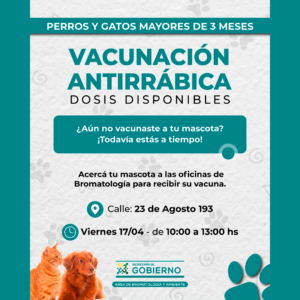 Vacunación Antirrábica Gratuita